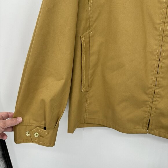 vintage 70s ARNOLD PALMER WINDBREAKER coat jacket gold big collar funky XL - Picture 4 of 6
